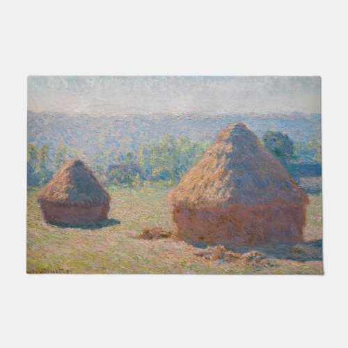 Claude Monet _ Haystacks end of Summer Doormat