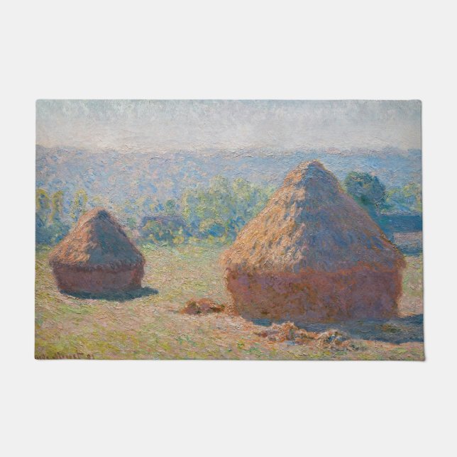 Claude Monet - Haystacks, end of Summer Doormat (Front)