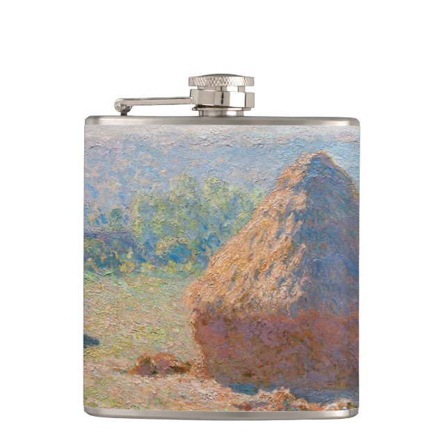 Claude Monet - Haystacks, end of Summer Flask (Front)