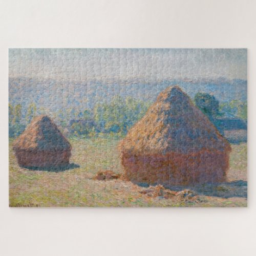 Claude Monet _ Haystacks end of Summer Jigsaw Puzzle