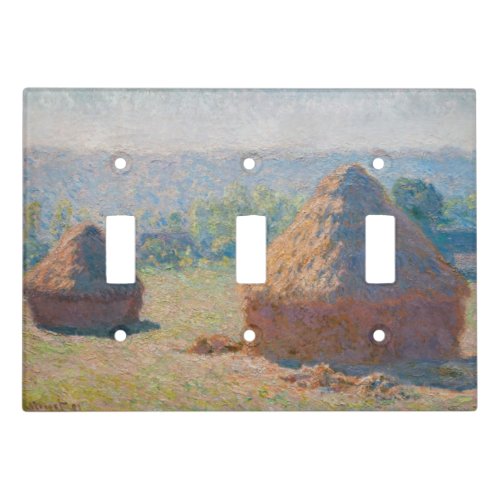 Claude Monet _ Haystacks end of Summer Light Switch Cover