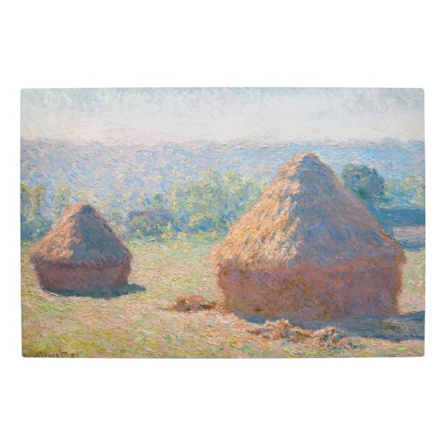 Claude Monet - Haystacks, end of Summer Metal Print (Front)
