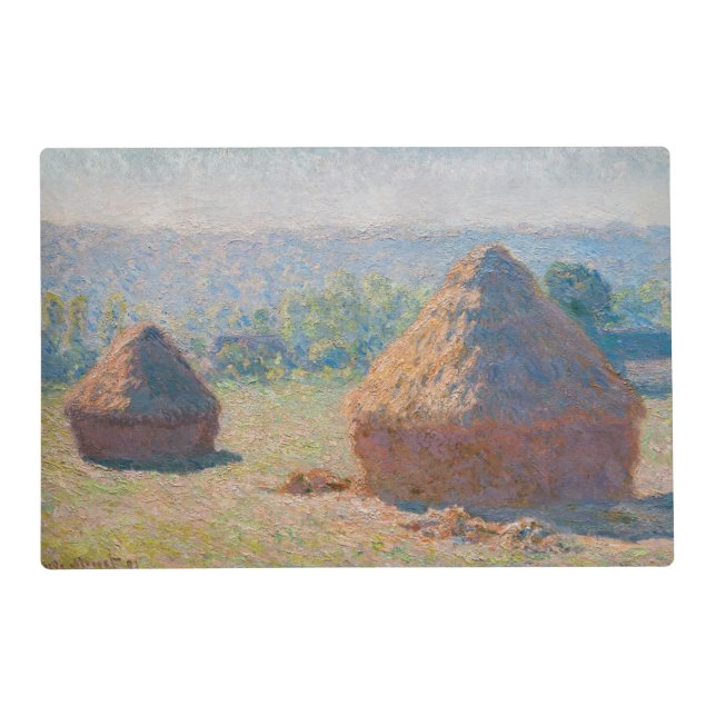 Claude Monet - Haystacks, end of Summer Placemat (Front)