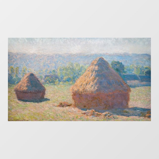 Claude Monet - Haystacks, end of Summer Wall Decal (Front)