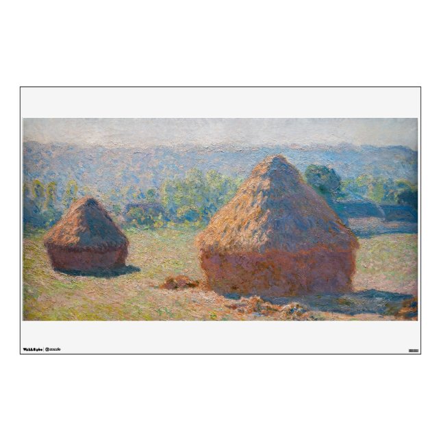 Claude Monet - Haystacks, end of Summer Wall Decal (Front)