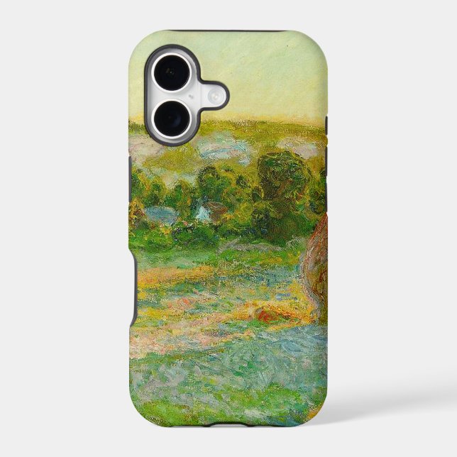 Claude Monet // Haystacks Iphone Case (Back)