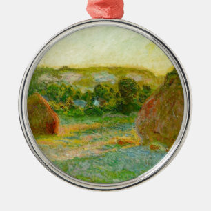 Claude Monet // Haystacks Metal Ornament