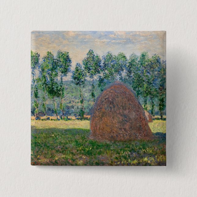 Claude Monet - Haystacks near Giverny Button (Front)