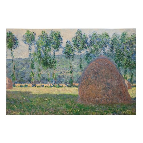 Claude Monet _ Haystacks near Giverny Faux Canvas Print