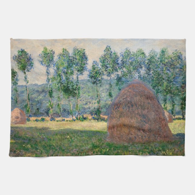 Claude Monet - Haystacks near Giverny Kitchen Towel (Horizontal)