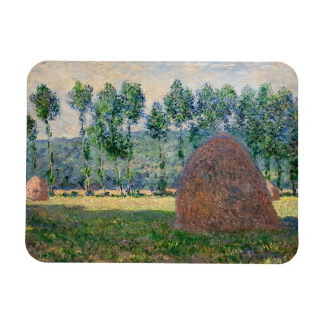 Claude Monet - Haystacks near Giverny Magnet (Horizontal)