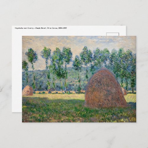 Claude Monet _ Haystacks near Giverny Postcard