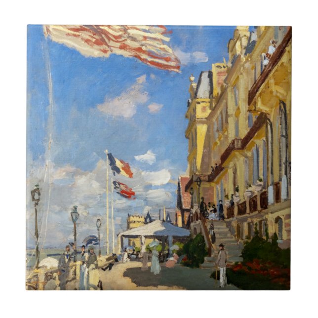 Claude Monet - Hotel des Roches Noires, Trouville Ceramic Tile (Front)