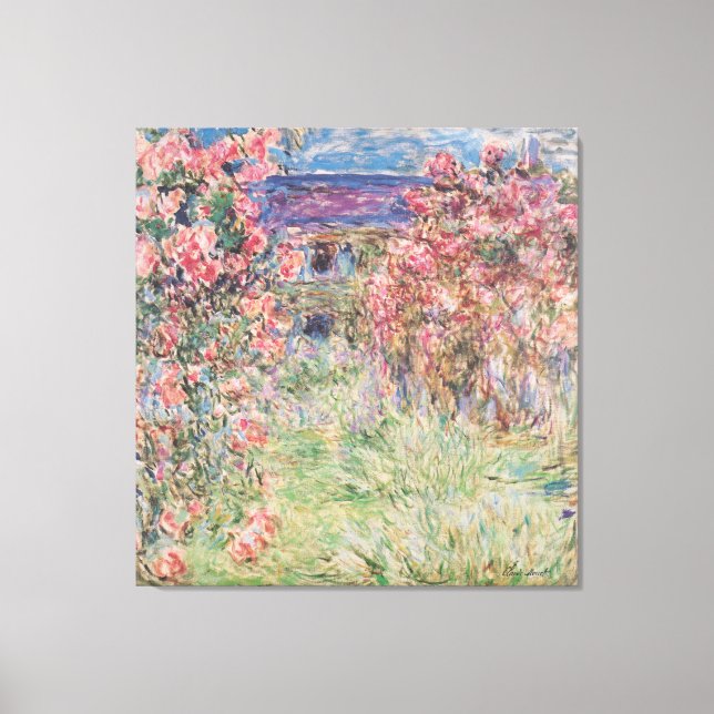 Claude Monet - House Among the Roses - 1919 Canvas Print (Front)