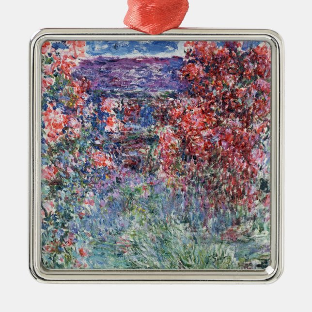 Claude Monet | House at Giverny under the Roses Metal Ornament (Front)