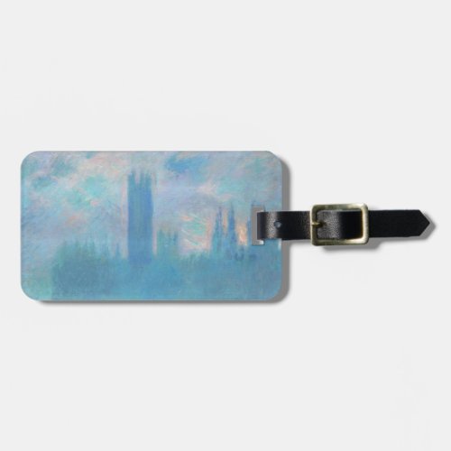 Claude Monet Houses of Parliament London Blue Luggage Tag