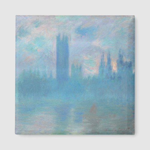 Claude Monet Houses of Parliament London Blue Magnet