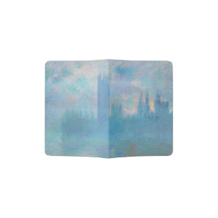 Claude Monet. Houses of Parliament London. Blue Passport Holder