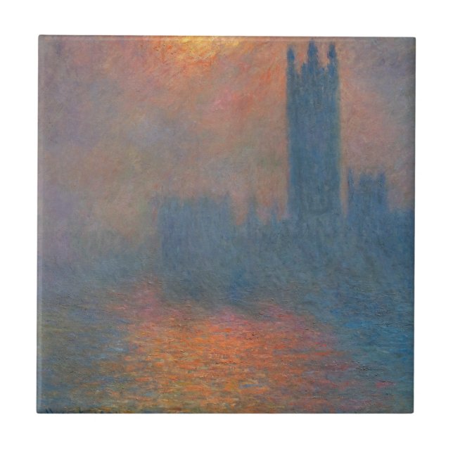 Claude Monet - Houses of Parliament London Ceramic Tile (Front)