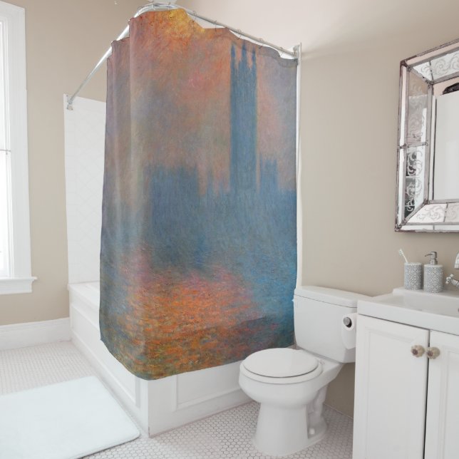 Claude Monet - Houses of Parliament London Shower Curtain (In Situ)