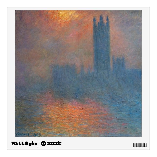 Claude Monet - Houses of Parliament London Wall Decal (Front)