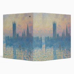 Claude Monet Houses of Parliament Sunset 3 Ring Binder