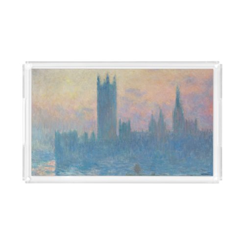 Claude Monet Houses of Parliament Sunset Acrylic Tray