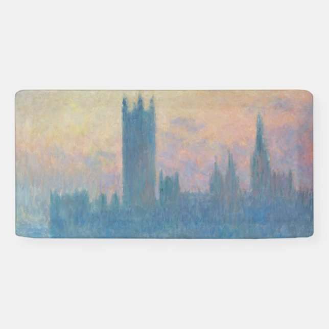 Claude Monet Houses of Parliament Sunset Banner (Horizontal)
