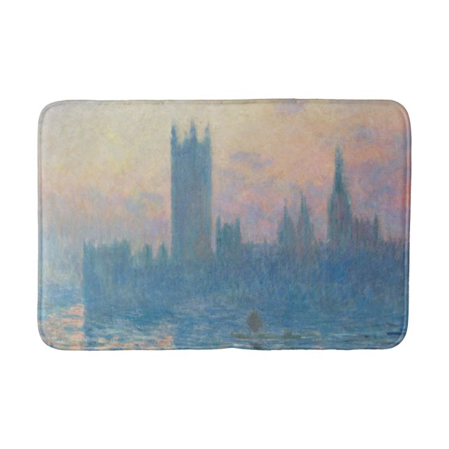 Claude Monet Houses of Parliament Sunset Bath Mat (Front)