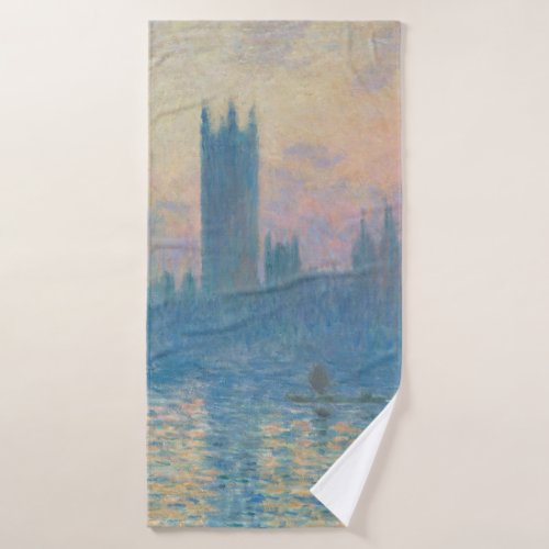 Claude Monet Houses of Parliament Sunset Bath Towel Set