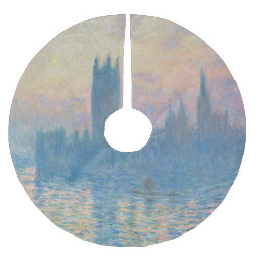 Claude Monet Houses of Parliament Sunset Brushed Polyester Tree Skirt