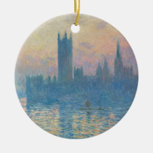 Claude Monet Houses of Parliament Sunset Ceramic Ornament