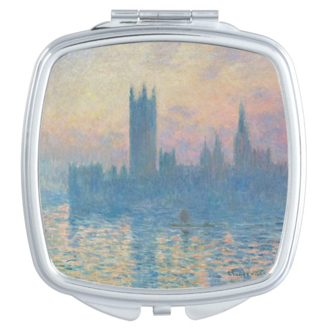 Claude Monet Houses of Parliament Sunset Compact Mirror (Front)