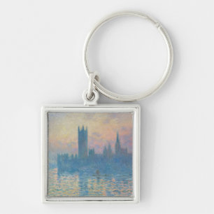 Claude Monet Houses of Parliament Sunset Keychain