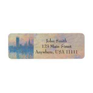 Claude Monet Houses of Parliament Sunset Label