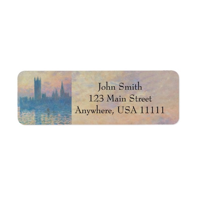 Claude Monet Houses of Parliament Sunset Label (Front)
