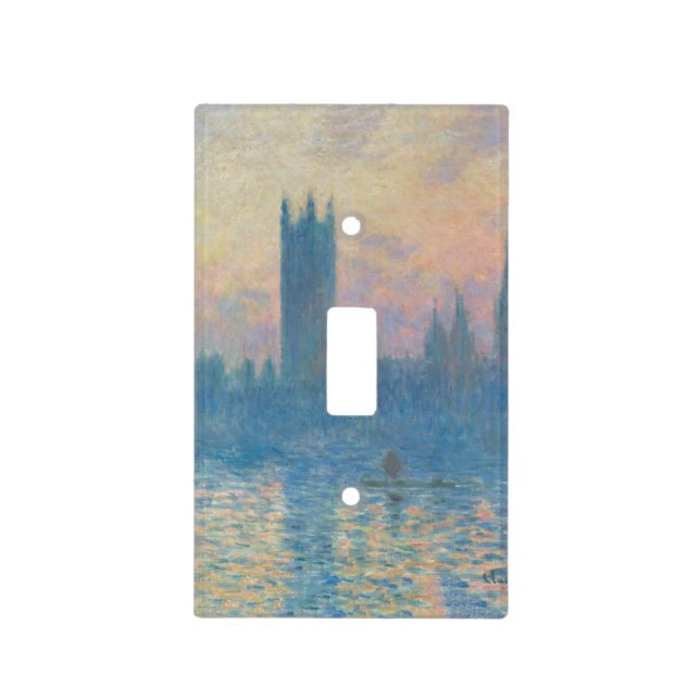 Claude Monet Houses of Parliament Sunset Light Switch Cover (Front)