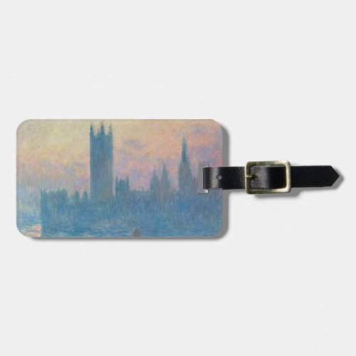 Claude Monet Houses of Parliament Sunset Luggage Tag