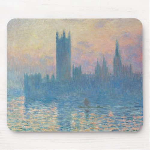 Claude Monet Houses of Parliament Sunset Mouse Pad