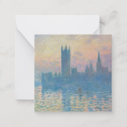 Claude Monet Houses of Parliament Sunset Note Card