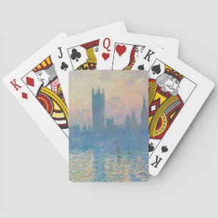 Claude Monet Houses of Parliament Sunset Poker Cards
