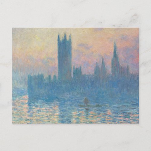 Claude Monet Houses of Parliament Sunset Postcard