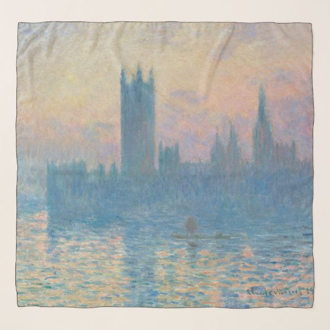 Claude Monet Houses of Parliament Sunset Scarf (Front)
