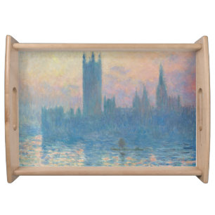 Claude Monet Houses of Parliament Sunset Serving Tray