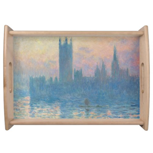 Claude Monet Houses of Parliament Sunset Serving Tray