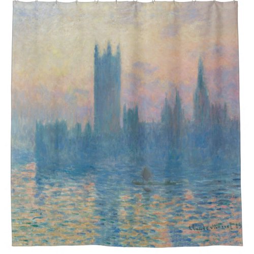 Claude Monet Houses of Parliament Sunset Shower Curtain