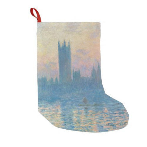 Claude Monet Houses of Parliament Sunset Small Christmas Stocking