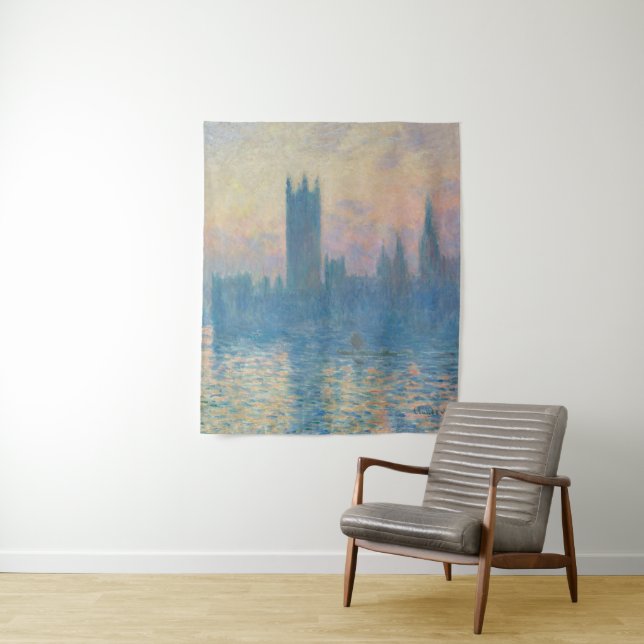 Claude Monet Houses of Parliament Sunset Tapestry (In Situ)