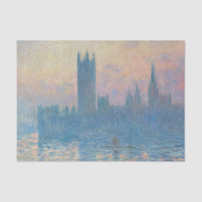 Claude Monet Houses of Parliament Sunset Tissue Paper (Front)
