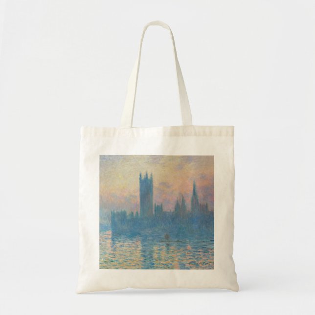 Claude Monet Houses of Parliament Sunset Tote Bag (Front)